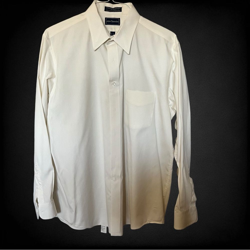 Mens John Clarendon Dress Shirt Neck 16-35 - Picture 1 of 6